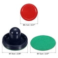 thumbnail image 2 of Uxcell 2Pcs Air Hockey Pushers 76mm with Pads and 4Pcs Air Hockey Pucks, Handles Paddles Replacement Accessory, 2 of 6