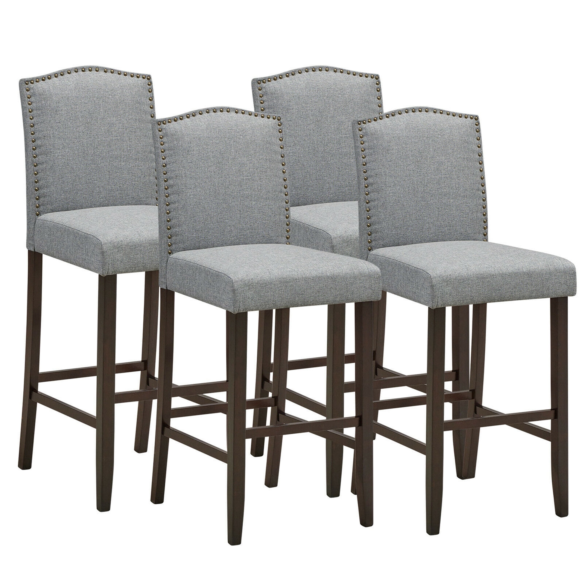 Gymax Set Of 4 Nailhead Bar Stools 29, What Height Chair For 29 Inch Table