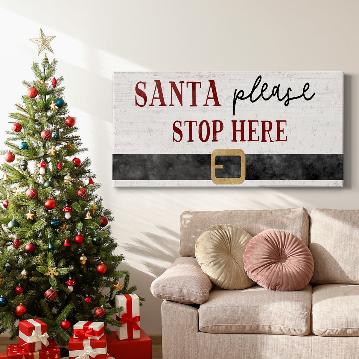 Santa Stop- Gallery Wrapped Canvas