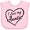 AD-Pink, variant on Inktastic I Love My Auntie in Black Chalk Heart Boys or Girls Baby Bib