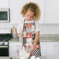 thumbnail image 4 of Pioneer Flower Floral Print Pattern Kids Aprons for Girls and Boys,Adjustable Neck Strap Toddler Aprons for Kids Cooking Baking, 4 of 7