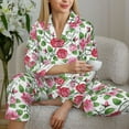 thumbnail image 6 of Pajama Sets for Women 2 Pcs, Flower print B Button Down Long Sleeve Sleepwear Lounge PJ Sets, 6 of 6