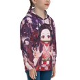 thumbnail image 3 of Anime Nezuko Kamado Youth Hoodie Long Sleeve Pullover Casual Sweatshirt Hooded Boys Girls, 3 of 9