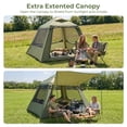 thumbnail image 4 of Zimtown 2-4 People Inflatable Tent with Hand Pump for Camping, Easy Setup Air Glamping Tents with Extra Canopy, Camping Tent for Family, Green, 4 of 13