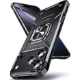 thumbnail image 1 of Pioe-pour Étui iPhone 17 Pro avec Support, Étui de Protection Intégrale de Qualité Militaire avec Support Rotatif à 360° Anneau Métallique [Support Magnétique] Compatible avec iPhone 17 Pro, Noir, 1 of 4