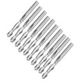 thumbnail image 4 of Molino de extremo en espiral de punta de bola Ticfox 10PCS 3.175 x17mm Juego de Brocas de doble flauta, 4 of 14