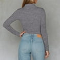 thumbnail image 5 of Long Sleeve Shirts for Women Fall Winter Basic Undershirt Turtleneck Slim Fit Plain Blouse Tunic Tops, 5 of 6