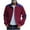 Wine, variant on fatyb Mens Jacket Stand Collar Casual Long Sleeve Zip up Coat Colorblock Fall Winter Jacket for Men