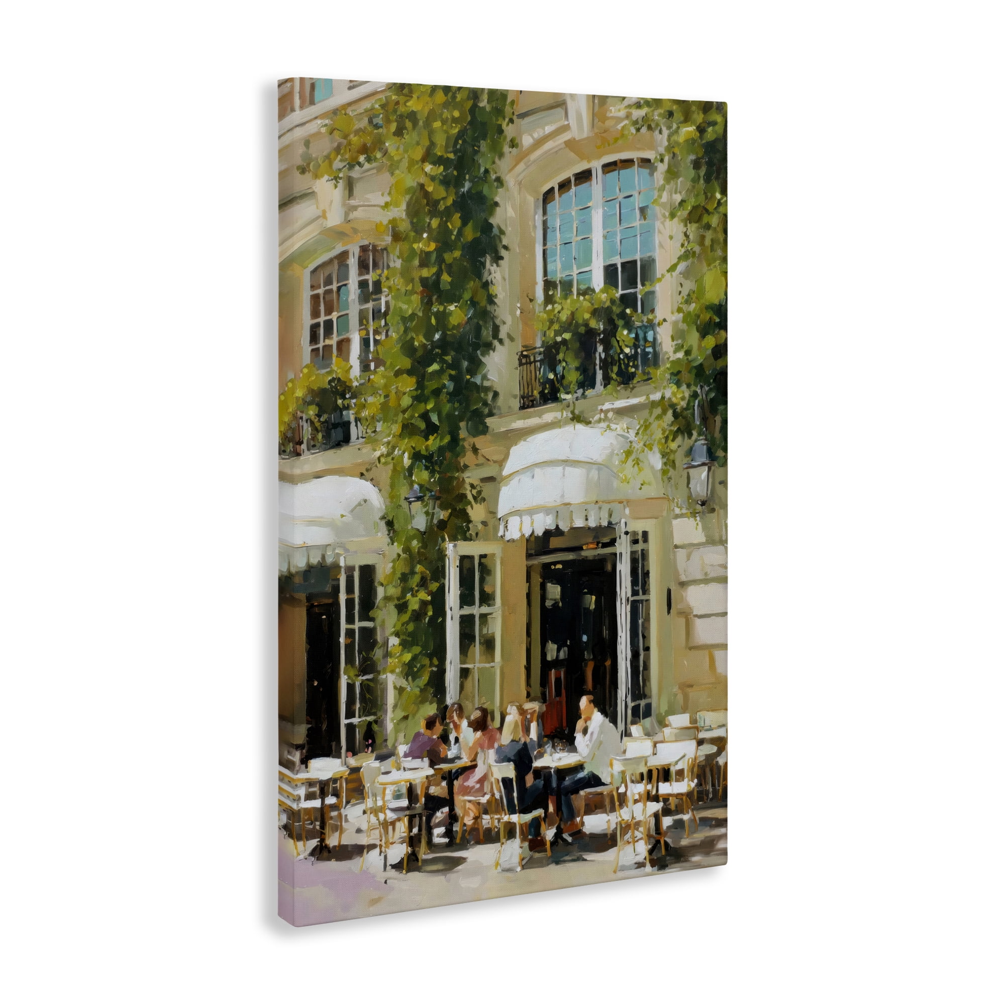 Stupell Industries Cafe Terrace with Ivy Canvas Wall Art, design by Petal Prints Design