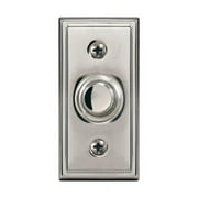 Heath Zenith Satin Nickel Silver Metal Wired Pushbutton Doorbell