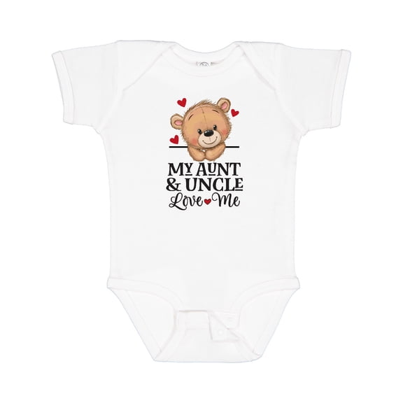 Inktastic Aunt and Uncle Love Me Niece Bear Boys or Girls Baby Bodysuit