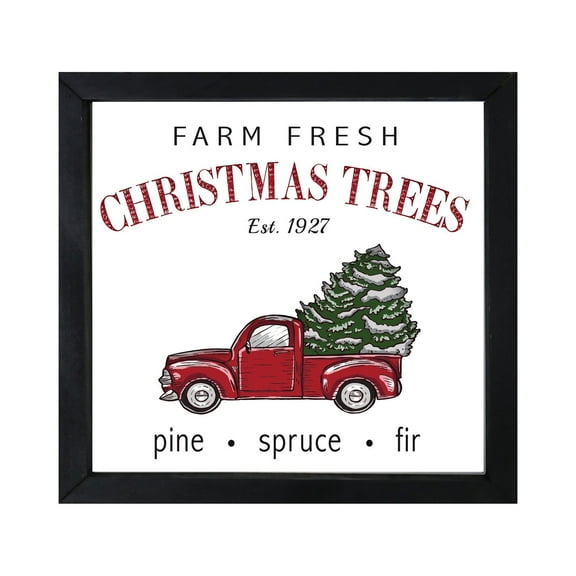 Merry Christmas Framed Shadow Box - Farm Fresh