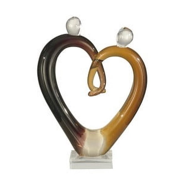 Dale Tiffany Hearts Sculpture Figurine Brown in finish
