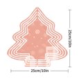 thumbnail image 7 of Stylish Metal Hanging Christmas Tree Wind Spinner - Concentric Layered Design with Festive Ornaments & Snowflakes for Garden Decor, 7 of 7