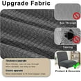 thumbnail image 6 of LKJYER Armless Accent Chair Cover Stretch Jacquard Accent Chair Slipcover for Slipper Chair Without Arms Removable Washable Chair Furniture Protector for Living Room Bedroom Hotel, 6 of 8