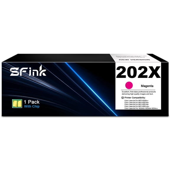 202X CF503X Toner Cartridge Compatible for HP202X 202A CF503A Toner Cartridge for Laserjet Pro MFP M281fdw M281cdw M254dw M254nw M281fdn M280nw M254dn Printer Ink 1-Pack Magenta