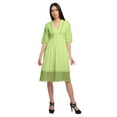 thumbnail image 1 of Moomaya Robe à Manches Courtes pour Femmes Robe de Soirée en Coton Imprimé Tenue Décontractée, 1 of 4
