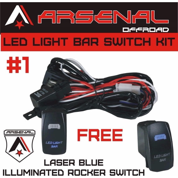#1 Heavy Duty Wire Harness Kit LED Light Bars Rocker Switch 17FT of 14G Wiring