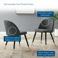thumbnail image 4 of Side Dining Chair, Set of 2, Fabric, Grey Gray, Modern Contemporary Urban Design, Kitchen Room Cafe Bistro Restaurant Hospitality, 4 of 9