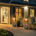 thumbnail image 6 of C Cattleya Solar Outdoor Post Light with Planter and Mosaic Glass Shade, 6 of 7