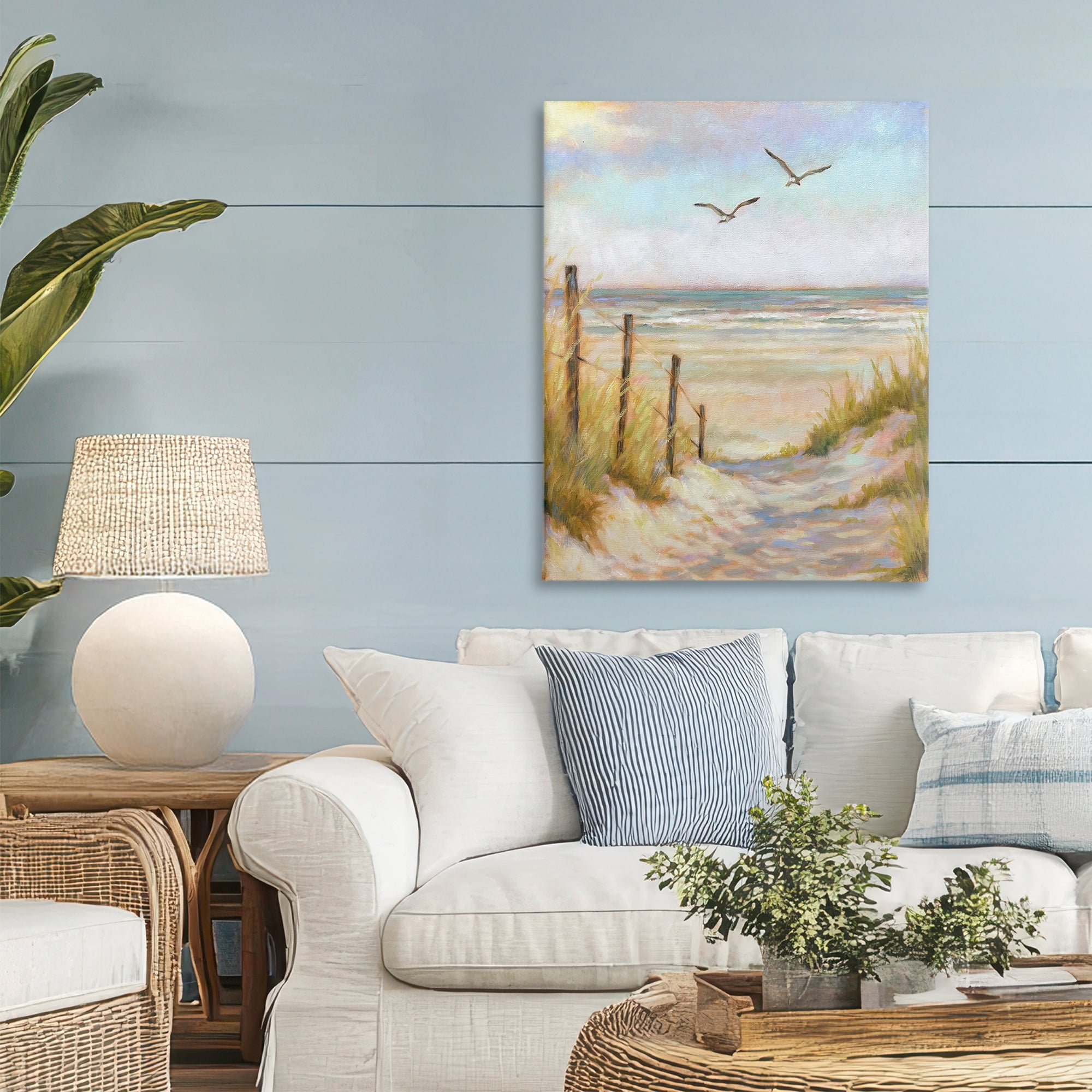 Stupell Industries Tranquility Beach Coastal Path Canvas Wall Art, design by Linda Sperruzzi