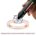 thumbnail image 7 of White Lab Created Moissanite Diamond Solitaire Engagement Wedding Ring In 14K Rose Gold Plated Sterling Silver(G-H Color,1.50 Cttw)-7.5, 7 of 7