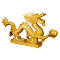 thumbnail image 4 of Estatua china de Fengshui BLESIY Figura de Dragón dorado 15x35x9cm, 4 of 8