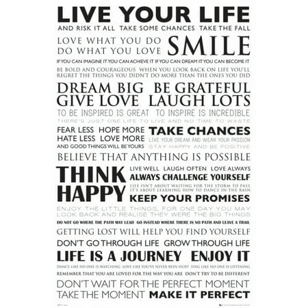 Quotes To Live Your Life By Enchanting Quotes Live Your Life Poster Print 24 X 36 Walmart Quotes To Live Your Life By New Quotes Live Your Life Poster Print 24 X 36 Walmart