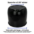 thumbnail image 3 of 4 Black Push Through Short 4.25 Center Caps - Auto, Truck or Trailer Wheels, 3 of 4