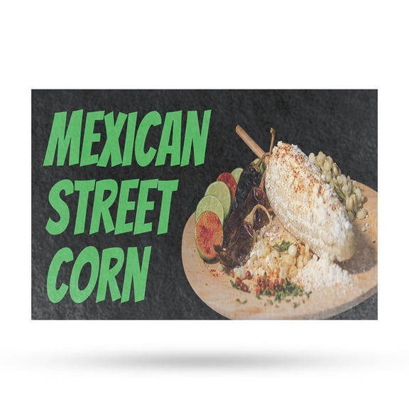 Mexican Street Corn Vinyl Decal 12 Inch x 16 Inch Weatherproof Heavy-Duty Adhesive Backing | Elotes, Food Truck Promotions, Authentic Flavors | Made in USA