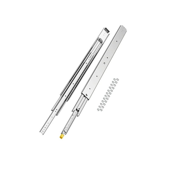 VEVOR Set of Two Drawer Rails, Sizes Ranging from 16 to 60 inches, 500 lbs Weight Tolerance, Locking Mechanism Included, Ball Bearing Side Mount Drawer Slide Rail