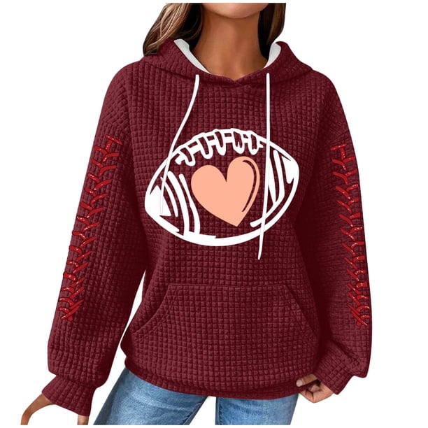 Camisas de Manga Larga Casual de las Mujeres Impresión No Estructurada Bolsillo Sudadera con Capucha para la Moda de Verano de Primavera