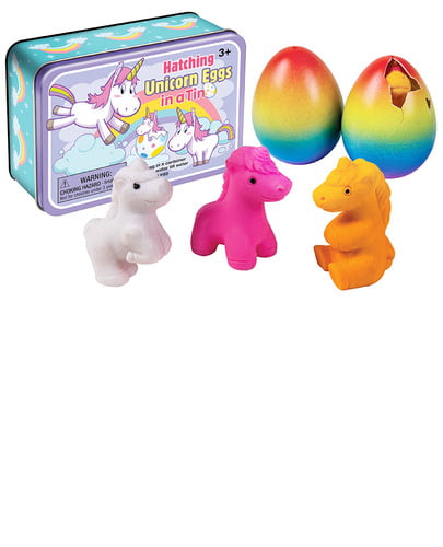 Unicorn Hatching Egg Toy 2 Pack Hatch in H2O with free Unicorn Necklace 