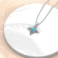 thumbnail image 2 of Zia Sun Symbol Necklace for Women 925 Sterling Silver Genuine Turquoise Sun Pendant New Mexico Jewelry Birthday Christmas Gift for Mom Wife Girlfriend, 2 of 8