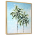 thumbnail image 2 of Designart "Minimalims Palm Trees Green II" Floral Floater Framed Canvas Print, 2 of 7