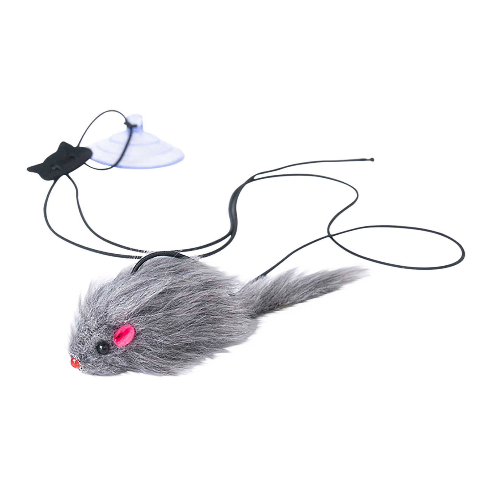 Mouse on a 2025 string cat toy