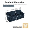 thumbnail image 5 of FFH 76.4" Modular Sectional Cloud Couch, Modern Corduroy Loveseat, 2 Seater Sofa for Living Room, Blue, 5 of 14