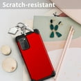 thumbnail image 6 of Dteck Heavy Duty Shockproof Cell Phone Case with Tempered Glass Screen Protector for Samsung Galaxy Note 20, Red, 6 of 9