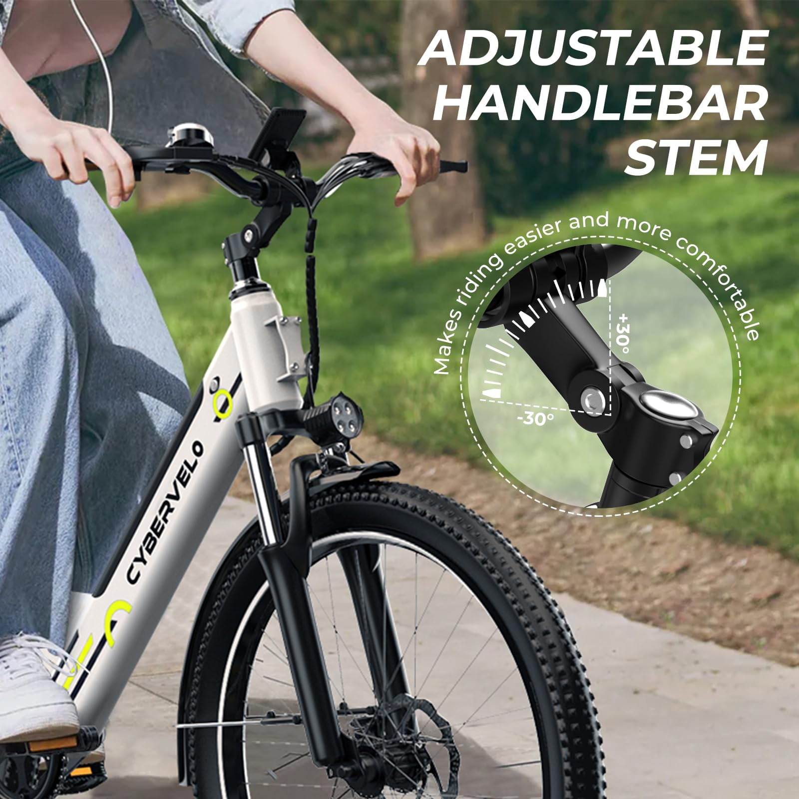 CBVELO Electric Bike for Adults, 26" Peak 1000W Motor Ebike, 48V 14Ah Removable Battery, 80 Miles Max 28MPH, 7 Speed Electric Bicycle UL2849