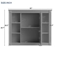 thumbnail image 7 of 35'' x 28'' Bathroom Medicine Cabinet with Mirror, Wood Wall Mounted Bathroom Storage Cabinet with 6 Open Shelves and 2 Concealed Storage, Saving Space, Grey (Not Include Bathroom Vanity ), 7 of 7