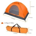 thumbnail image 3 of 1-Person Waterproof Camping Dome Tent Outdoor Hiking Orange, 3 of 11