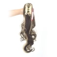 thumbnail image 2 of 18" 21" Straight Curly Synthetic Clip in Claw Ponytail Hair Extension Synthetic Hairpiece 150g with a jaw/Claw Clip, 2 of 7
