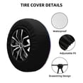 thumbnail image 4 of Waterproof Spare Wheel Cover, Paint Texture Adjustable Wheel Cover For Jeep Trailer Rv Suv Car, 14 Inch, 4 of 8