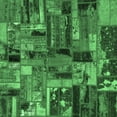 thumbnail image 1 of Ahgly Company Indoor Square Patchwork Emerald Green Transitional Area Rugs, 8' Square, 1 of 4