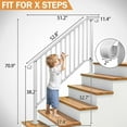 thumbnail image 5 of BuySphere Handrails for Outdoor Steps, Black Wrought Iron Handrail Fits 3 or 4 Steps, Transitional Handrail with Installation Kit, Stair Railing for Concrete Steps or Wooden Stairs,4-5 steps,White, 5 of 14