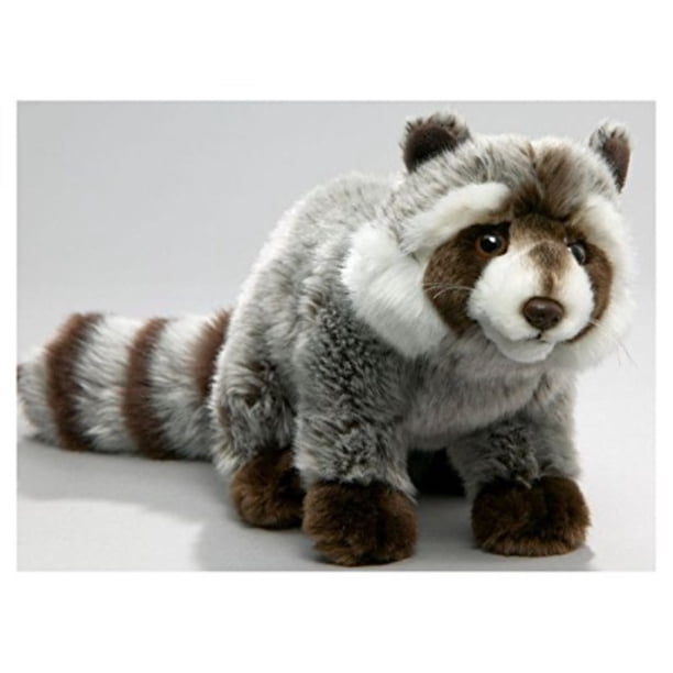 stuffed animal raccoon 10 inches 14.5 inches with tail., 25cm/37cm