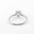thumbnail image 6 of solitaire jewels 1.5CT Heart Moissanite 5 Stone Engagement Ring For Women, 14K White Gold, 6 of 9