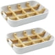 thumbnail image 1 of Jabonera, Paquete de 2 Jaboneras Autodrenantes de Bambú, Soporte para Jaboneras para Ducha, Baño, Cocina, Bañera, Fregadero de Bar (Blanco), 1 of 5