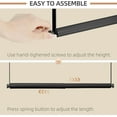 thumbnail image 5 of Adjustable Closet Rod Hanging Clothes Heavy Duty Closet Extender Hanging Rod Space-Saving Clothes Hanging Bar Double Closet Hanging Rod Hanging Closet Organizer Closet Bar,2 Pack Black, 5 of 8