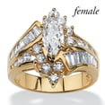 thumbnail image 3 of Elegant Stainless Steel Double Row Zircon Ring for Engagement and Wedding - Perfect for Fashionable and Romantic Women, 3 of 4
